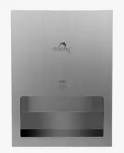 Dolphy Hot or Cold Recessed Stainless Steel Hand Dryer - Silver - Automatic, Energy-Efficient, Touchless Wall-Mount Dryer for Commercial Bathrooms