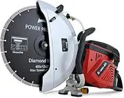 Baumr-AG 400mm Professional Concrete Demolition Saw 94cc 2-Stroke, Wet and Dry Demo Cutting, 16" Diamond Blade, Anti-Vibration System
