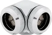 Corsair Hydro X Series XF Hardline 90 Degree 14mm OD Fittings, Twin Pack (Solid Brass Durability, Quality Finish, Double O-Ring Hardline Compression Design, Easy 12mm Diameter Tubing Fitting) Chrome