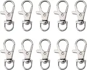 Set of 50 Metal Lobster Claw Clasps Swivel Clasps Lanyard Snap Hook with Trigger Snap for Dog Collar/Jewelry Finding, 1.38" (L) x 0.66" (W)