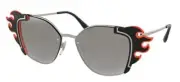 PRADA Flame cateye classic sunglasses SPR 59V Black NEW