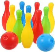 Toddmomy 1 Set Mini Bowling for Fun Bowling Game Educational to Enhance Hand Eye Coordination Motor Skills Pins Balls Safe Sturdy Design
