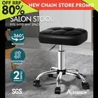 ALFORDSON Salon Stool Square Swivel Barber Hair Dress Chair Gas Lift Tufan Black