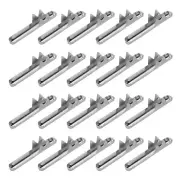 100 Pcs Elastic Cord Crimp Ends, Elastic Barbed Cord Fasteners, Silver Tone