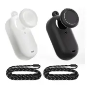 Silicone Protectors Sleeve Lens Caps with Hanging Rope for 360 GO 3S Camera