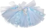 [NOLITOY] Little Girls Snowflake Skirt Gauze Short Skirt for 91.5-109cm Elastic Waistband Masquerade Costume