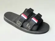 Moncler Slidework Black Sandals Slides US 7 - 7.5 IT 40 Logo Detail Touch Strap