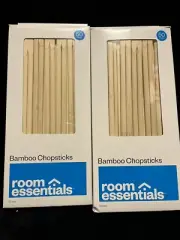 100 Pairs Single Use Bamboo Chopsticks Chinese Food Wooden Disposable Skewer Eco