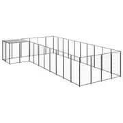 Andala Pets Dog Kennel Black 13.31 m Steel