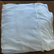 Pottery Barn Kids Luxe Chamois Polyester Bed Bedding Duvet Cover TWIN Light Blue