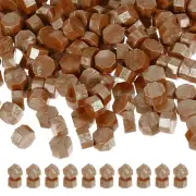 Wax Seal Beads, 720 Pack Sealing Wax Beads Octagon Stamp Beads, Light Golden