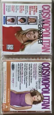 2 (Never Played) Cosmopolitan Virtual Makeover+Fashion Makeover Sampler For PC