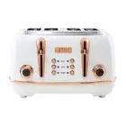 HADEN Wide Slot Retro Toaster 4-Slice W/ Removable Crumb Tray+Browning Control