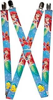 [Buckle-Down] Suspenders-Ariel, Flounder & Sebastian/Sparkles Blue