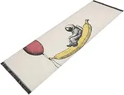 PDZRMY Washable Runner Rug Astronaut Red Balloon Banana 2’ x 6’ Non-Slip Kitchen Runner Rug for Hallways Entryway Bedroom Living Room Floor Carpet Runner- Soft Thin Mat for Family Pet