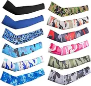 [cnomg] 12 Pairs Sports Arm Sleeves for Kids Arm Compression Cover for Sport Football Basketball Baseball UV Sun Protection Cooling (4-7 Age)