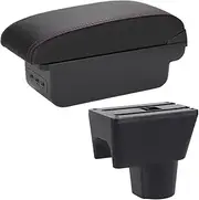 Car Armrests Armrest Fit for Nissan Terrano 3 Renault Duster Oroch Car Armrest Box 2012-2018 Storage Box Parts Car Accessories Car Armrest Box(B1 Black red 3USB)