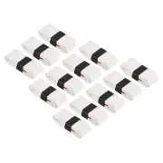 12Pcs Tennis Racket Grip Tape PU 43.3" Stretchy Non-Slip Absorb Sweat White