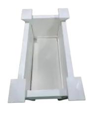 Planter Box with Stand Polymer Outdoor Indoor Flower White Hamptons PVC Raised