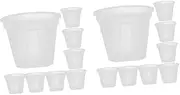 NULYLU 20 pcs Planter Orchid Hole House Flower Outdoor&Indoor Inch Clear - Basin for Pot Plants Containers Starter Vanilla Holes Transparent Green Nursery Office