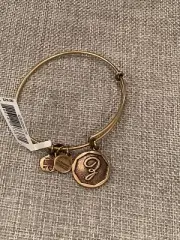NEW Alex and Ani Letter Initial Z Monogram Charm Adjustable Bracelet Gold Tone