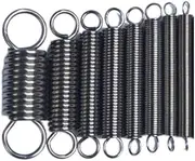 8pcs 0.8mm*10mm*70mm Extension Spring Pulling Tension Springs 304 Stainless Steel Hook Elastic Ring Extended Resiliency Coil