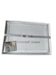 4 Waterford Placemats Crosshaven White Satin Basketweave NWT New in box
