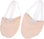 [HONMEET] Half Sole Shoes for Women Skin Color Rhythmic Gymnastics Slippers Non Slip Modern and Dance Footwear