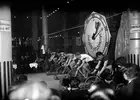 At Moulin Rouge cyclists Launs Mori Lucien Michard Lucien Faucheux- Old Photo