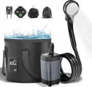 Portable Shower for Camping, 7800Mah Rechargeable Camping Shower Pump with 3 Spr