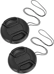 Tiardey 2 Pack Lens Caps, 49mm Filter Protective Case with Anti-Lost Rope, Suitable for a Variety of Camera Protection and Outdoor Photography