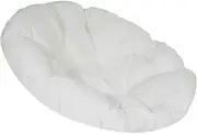 B Baosity Deluxe Egg Chair Cushion for Comfort, White, as described