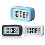 Ozoffer Digital Bedside LED Snooze Alarm Clock Time Temperature Day/Night Desktop Clock BLACK