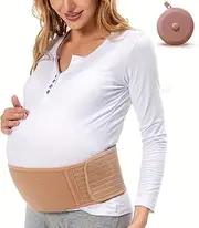 [XJCKING] Maternity Belly Band For Pregnant Women - Pregnancy Support Belt, Belly Band For Pregnancy - Relieve Back Hip Pain - Soft Breathable Adjustable Waist Abdomen Pelvic Tummy Belt