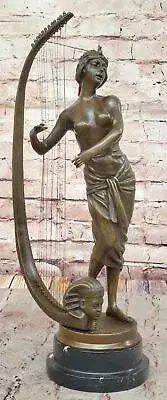 Art Deco Bronze Musician Statue - Hand Made Hot Cast Sculpture Hot Cast