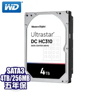 [欣亞] 【企業級Ultrastar DC HC310】WD 4TB (HUS726T4TALA6L4) 3.5吋/7200轉/SATA3/256MB/五年保固