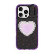 iPhone 16 Pro Impact Ring Stand Case MagSafe Compatible Gothic Pearly Heart