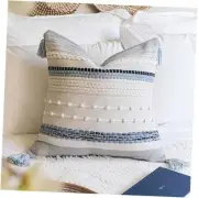 Boho Decorative Throw Pillow Cover 22x22 22" x 22" (Pack of 1) Coastal Blue