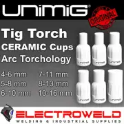 1/10 x UNIMIG Tig Torch Ceramic Cup T2 T3 W Size 7 8 10 11 13mm 16mm Welding Gun