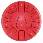 8 Inch Steel Tongue Drum, 11 Note Tambourine with Drumsticks and Finger6028