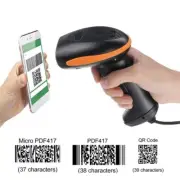USB Wired Data 1D 2D - QR Barcode Scanner Laser Code -Reader Gun Handheld Wired