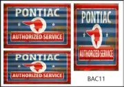 1:24 1:25 SCALE PONTIAC SERVICE SIGN GARAGE BUILDING WATERSLIDE DECALS BAC11