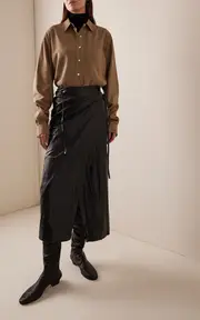 [The Row] Bert Leather Skirt