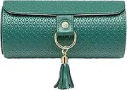[Generic] Leather Jewelry Chest – Foldable Storage Tower, Vintage-Inspired Box, Feminine Trinket Keeper | Secure Zippered Enclosure Detail, Multi-Tier Accessory Sorting System Bedroom Shelf, Holiday Travel Pack