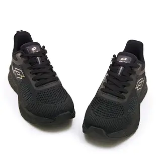 【LOTTO】男 專業飛織輕量緩震慢跑鞋 SFIDA創跑系列(黑金 6370)