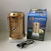 KTS Solar Rechargeable 110V Rechargeable Camping Lantern Survival Gear