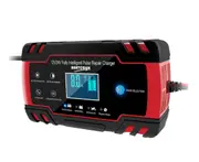 12V-24V Car Battery Charger LCD Automatic Smart Boat Caravan Motorcycle Truck