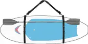 Linkrunning Paddleboard Carry Strap, Heavy Duty Adjustable Paddle Board Carrier Storage Sling Shoulder Belt for Stand Up Surf, Surfboard, SUP,Longb...
