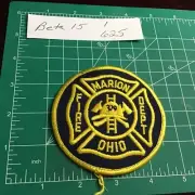 Vintage Marion Fire Department Embroidered iron On Patch