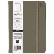 Modena A6 Recycled PU Ruled Notebook Olive